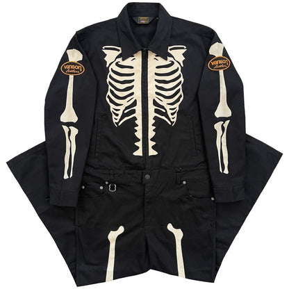 Vanson Leathers Skeleton Overalls - L